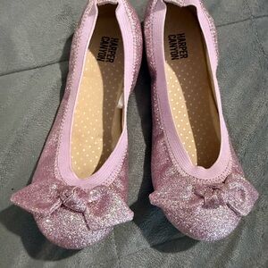 Harper Canyon Glittery Pink Bow Flats
